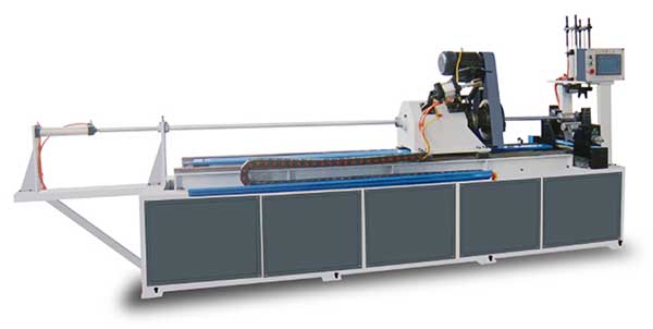 semi automatic shaftless paper tube cutting machine