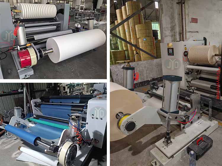 What materials can a film slitting rewinding machine cut